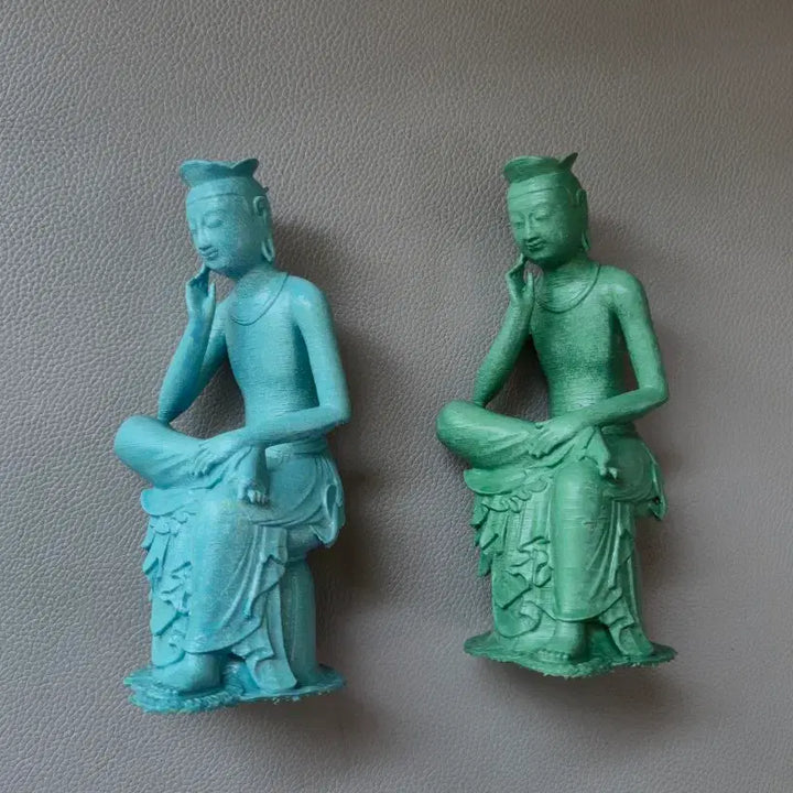 [BUNJANG] Celadon Porcelain Contemplating Bodhisattva Statue / 반가사유상 비취색(깊은하늘색)