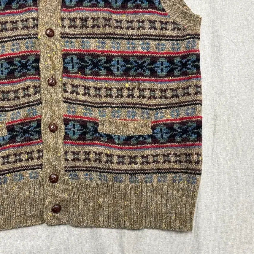 [BUNJANG] McGregor Vintage Ethnic Pattern Wool Vest M / 맥그리거 빈티지 에스닉 패턴 울 베스트 M