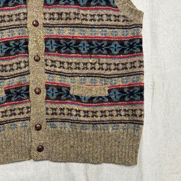[BUNJANG] McGregor Vintage Ethnic Pattern Wool Vest M / 맥그리거 빈티지 에스닉 패턴 울 베스트 M