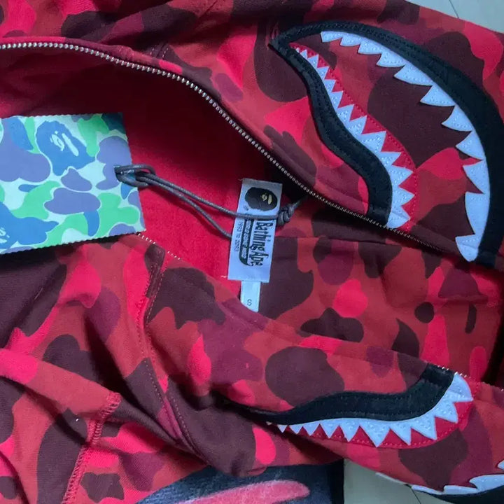 [BUNJANG] BAPE Red Hoodie S Size / 베이프 후드집업 적계 레드 s사이즈 새상품