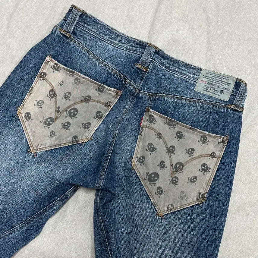 [SOLD OUT] 리바이스 엔진 해골포켓 데님팬츠 34