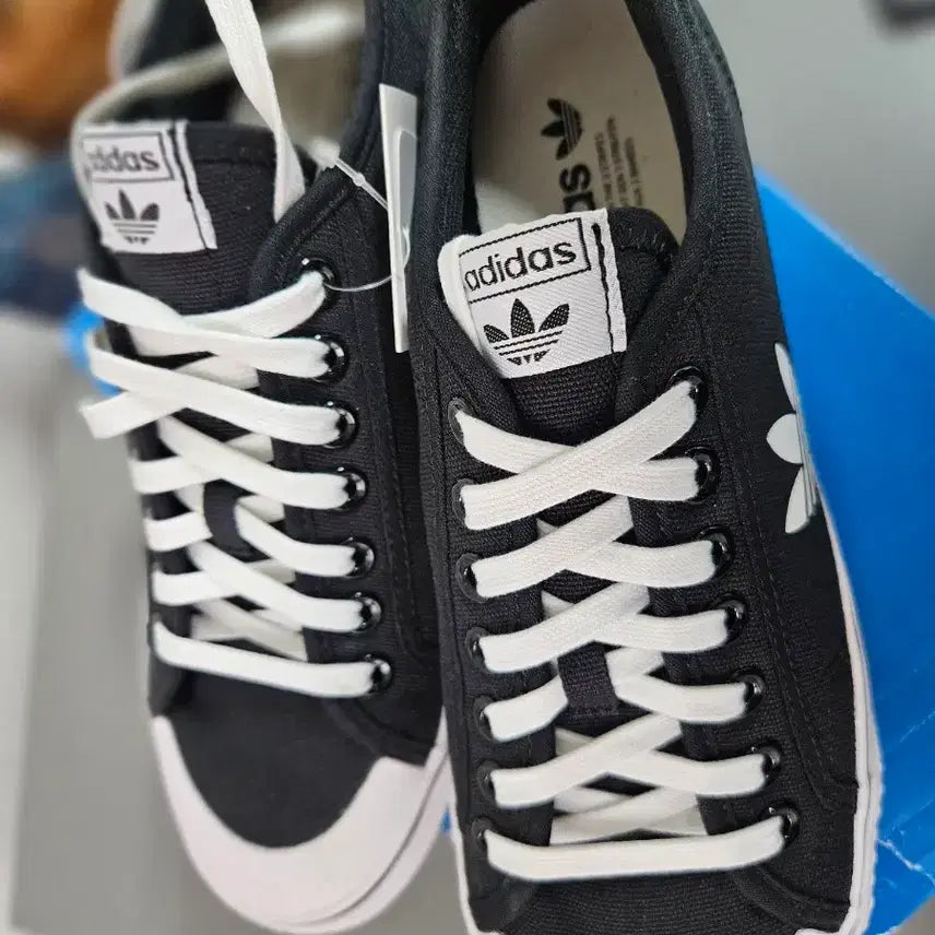 [BUNJANG] Adidas Nizza Trefoil Black Sneakers / 아디다스 니짜 트레포일 블랙 스니커즈