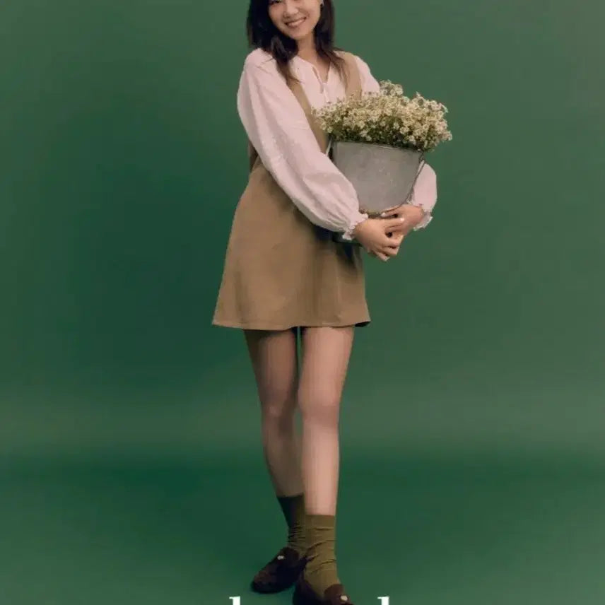 [BUNJANG] depound A-Line Suede Dress Beige / (새상품)depound A라인 스웨이드 원피스 베이지