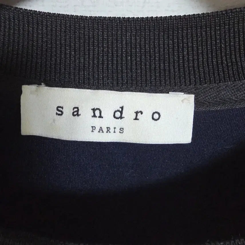 [BUNJANG] Sandro Paris Color Block Crewneck Sweatshirt / 산드로(Sandro) 파리 정품 배색 크루넥 맨투맨 (사이즈 M)