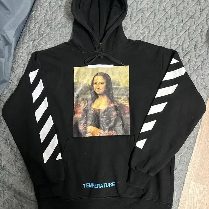 [BUNJANG] Off-White Mona Lisa Black Hoodie / 오프화이트 모나리자 블랙 후드티
