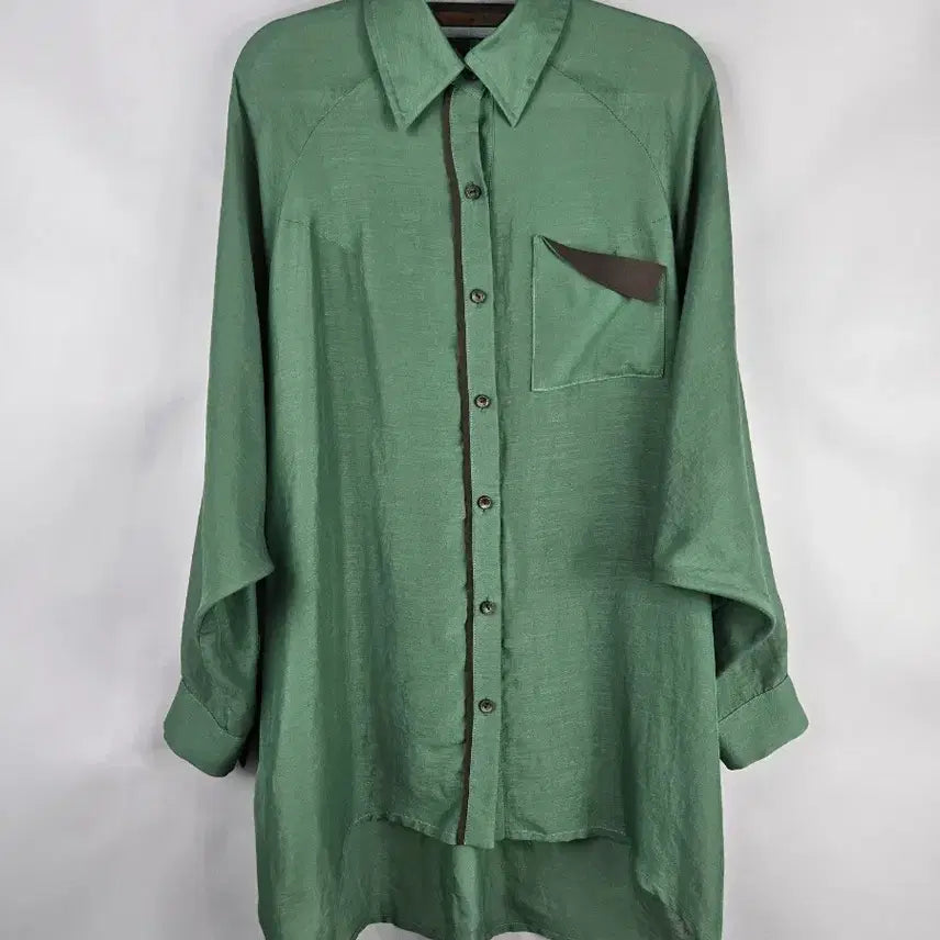 [SOLD OUT] [무료배송]도호 오버사이즈 돌먼 가오리 블라우스 그린