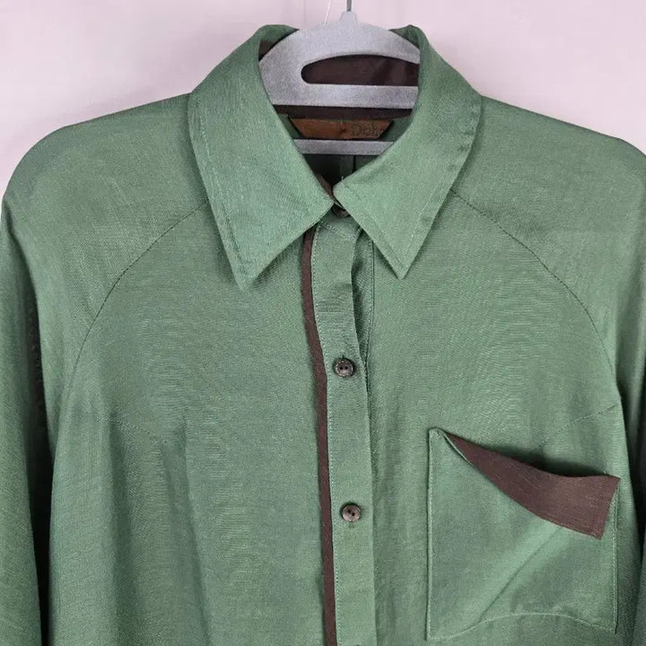 [SOLD OUT] [무료배송]도호 오버사이즈 돌먼 가오리 블라우스 그린