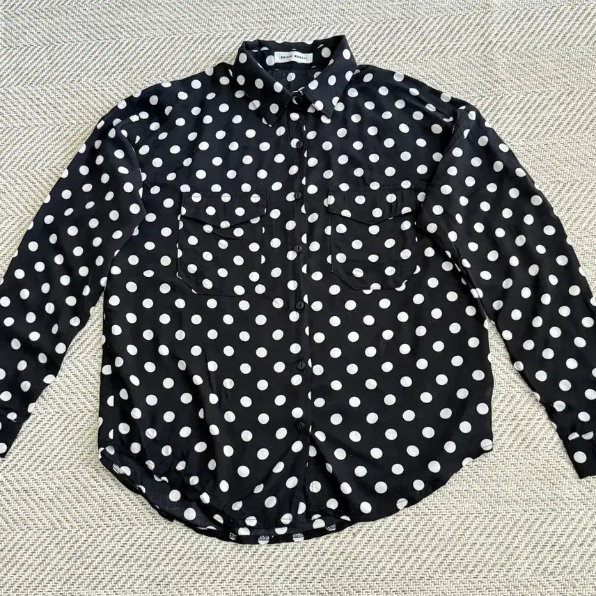 [BUNJANG] Unique Market Black Dot Shirt / 유니크 마캩 블랙 도트 셔츠