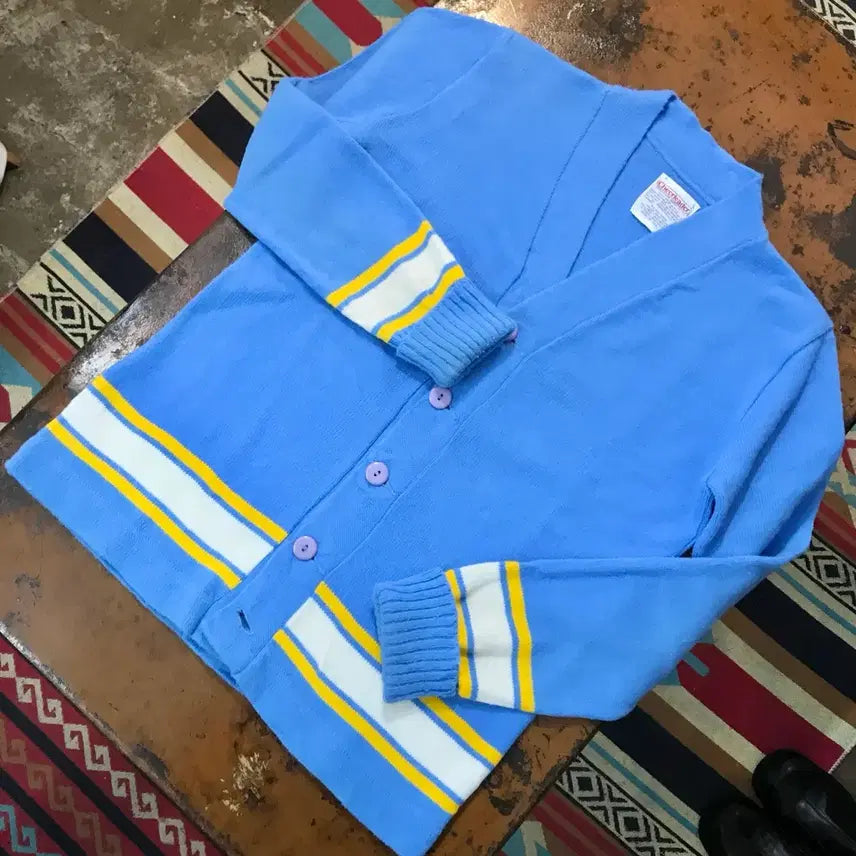 [BUNJANG] USA Vintage Deep Sky Blue Postman Cardigan / USA VTG 딥 스카이 블루 포스트맨 가디건 여성 66 남성 100