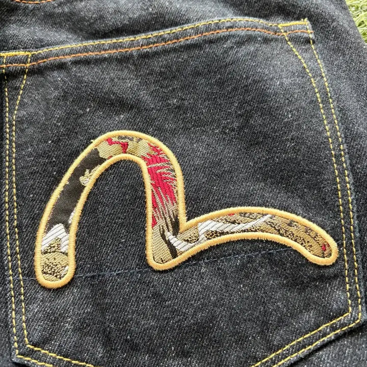 [BUNJANG] Evisu Japanese Edition Black Denim Jeans / 일본 일판 에비수 흑청 데님진 청바지