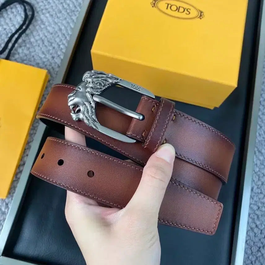 [SOLD OUT] 토즈 남성 벨트 레트로 가죽 벨트 폭 3.5cm