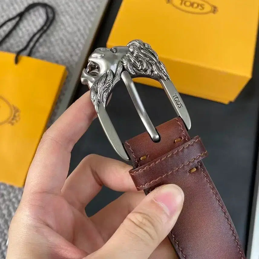 [SOLD OUT] 토즈 남성 벨트 레트로 가죽 벨트 폭 3.5cm