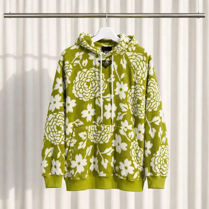 [BUNJANG] Prada Flower Terry Triangle Logo Hoodie / (105) 프라다 플라워 테리 삼각로고 후드티