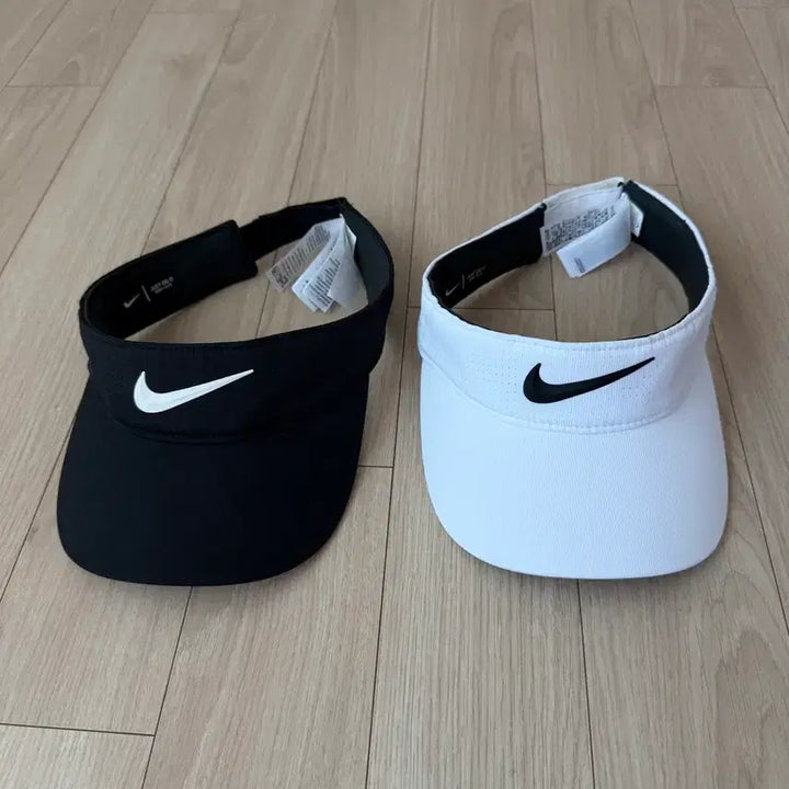 [BUNJANG] Nike Golf Swoosh Sun Cap Visor Hat / 나이키 골프 스우시 선캡 선바이저 모자 화이트,블랙