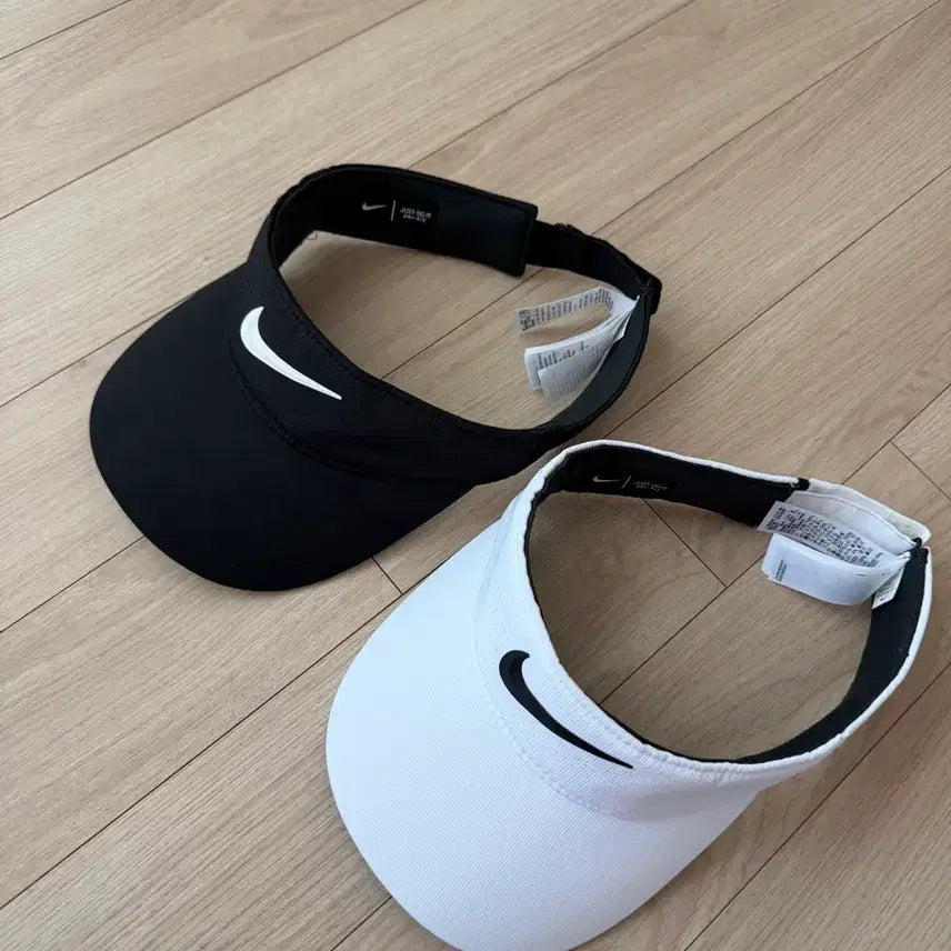 [BUNJANG] Nike Golf Swoosh Sun Cap Visor Hat / 나이키 골프 스우시 선캡 선바이저 모자 화이트,블랙