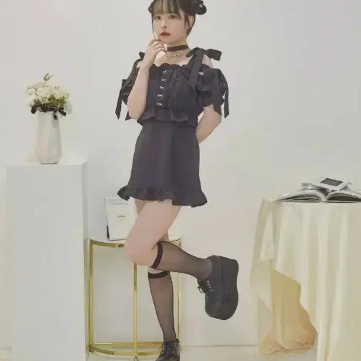 [BUNJANG] Honey Cinnamon Two-Piece Setup Skirt Set / 허니시나몬 투피스 셋업 양지뢰 양산형 지뢰계 스나계 섭컬