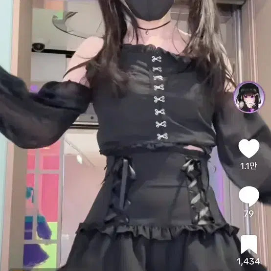 [BUNJANG] Honey Cinnamon Two-Piece Setup Skirt Set / 허니시나몬 투피스 셋업 양지뢰 양산형 지뢰계 스나계 섭컬