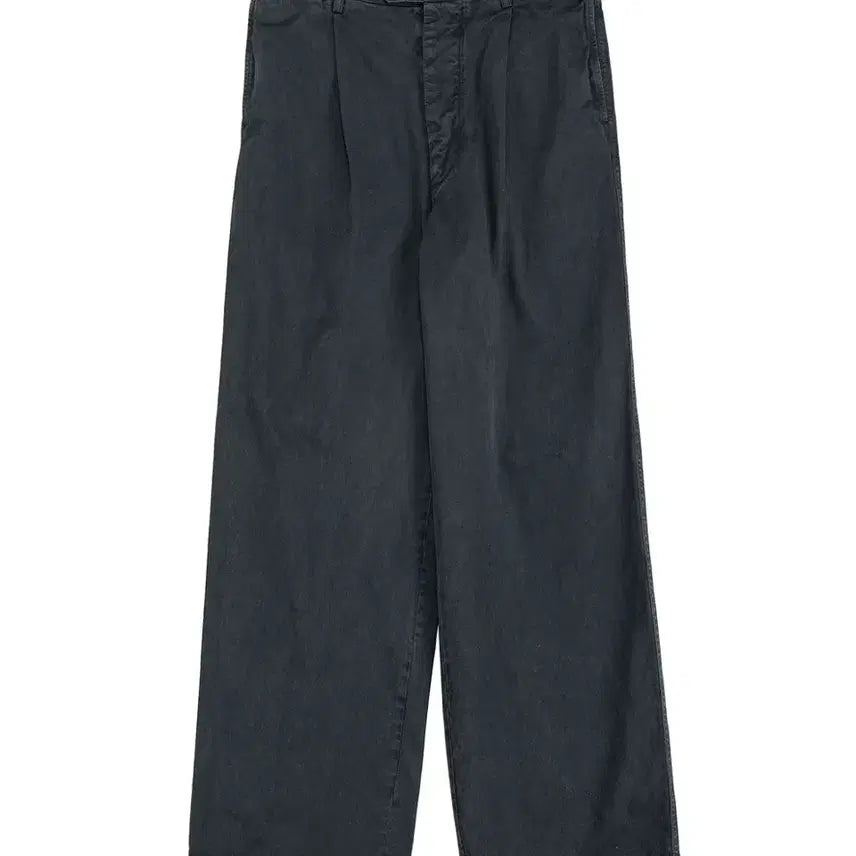 [BUNJANG] Orrery Garment Dyed Pins Light Chino One-Tuck Wide Pants Black 3 / 오라리 가먼트 다이드 핀스 라이트 치노 원턱 와이드 팬츠 블랙 3