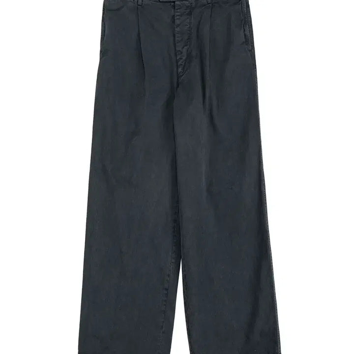 [BUNJANG] Orrery Garment Dyed Pins Light Chino One-Tuck Wide Pants Black 3 / 오라리 가먼트 다이드 핀스 라이트 치노 원턱 와이드 팬츠 블랙 3