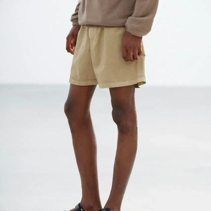 [BUNJANG] ORRERY Garment Dyed Pins Light Chino Shorts Beige 4 / 오라리 가먼트 다이드 핀스 라이트 치노 쇼츠 베이지 4