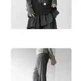 [BUNJANG] Binary One Star T-Shirt &amp; Obec Bootcut Star Pants Set / 바이너리원 스타 티셔츠 오베크 부츠컷 스타팬츠 긴팔티 에이블리