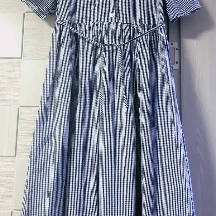 [SOLD OUT] 스트라이프 칼라넥 롱 원피스