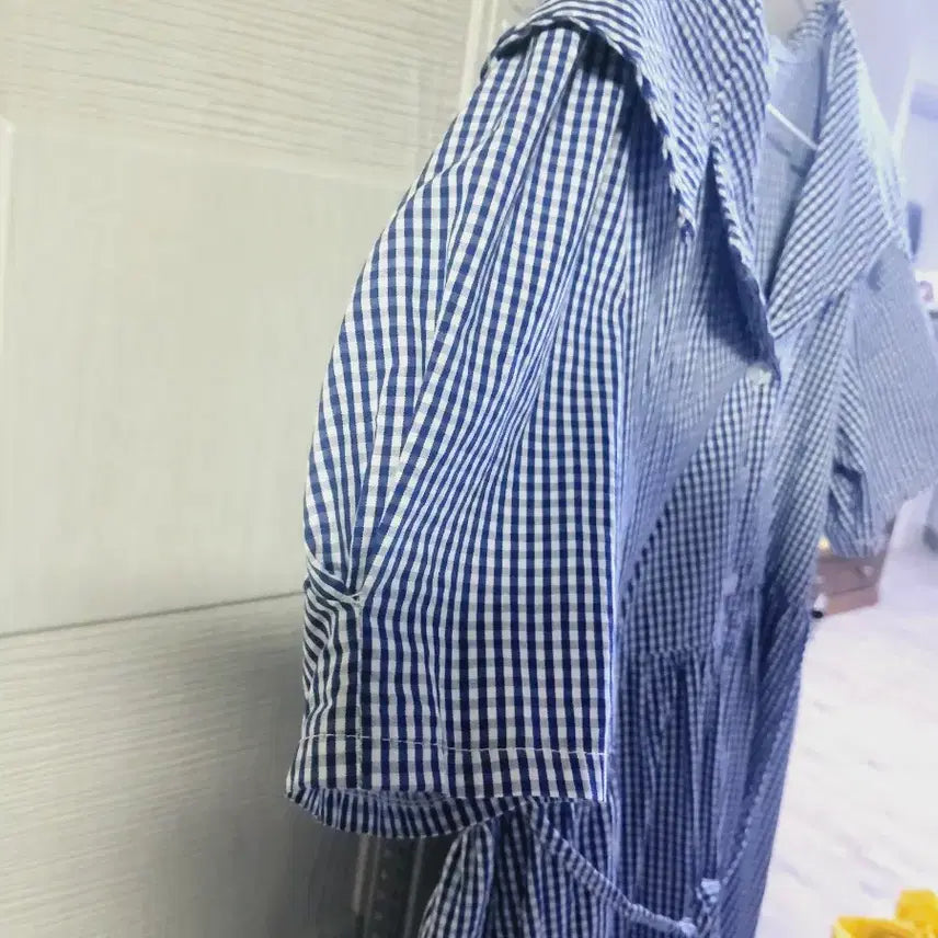 [SOLD OUT] 스트라이프 칼라넥 롱 원피스