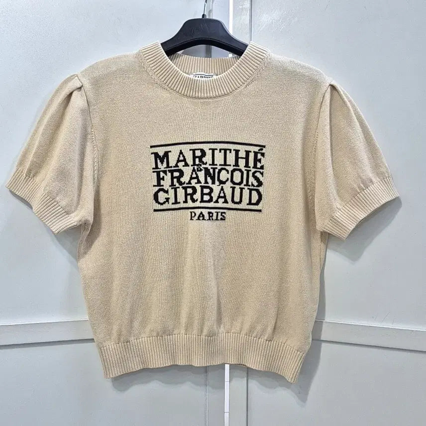 [BUNJANG] Marithe Francois Girbaud Classic Logo Short Sleeve Knit Top / 마리떼프랑소와저버 클래식 로고 반팔 니트 (55~66)