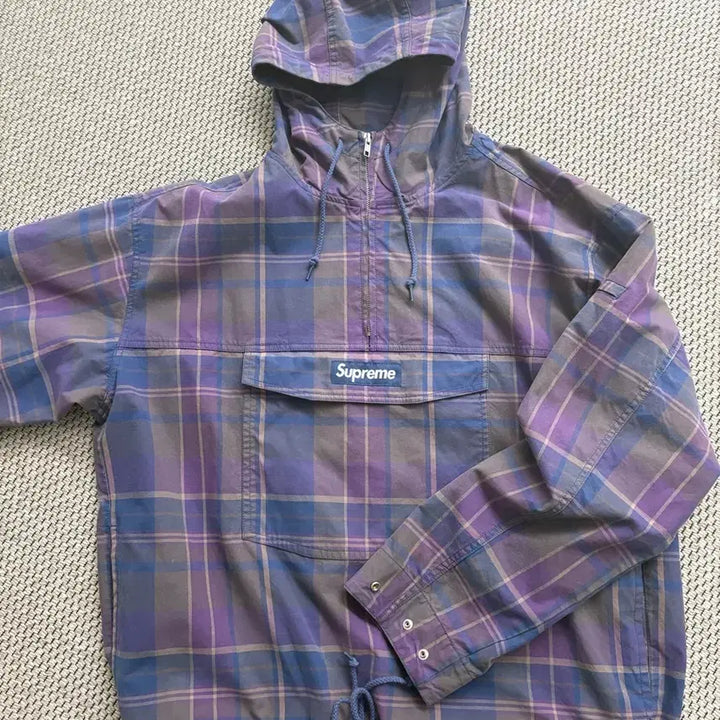 [BUNJANG] Supreme Cotton Utility Anorak - Plaid L / 24ss 슈프림 코튼 유틸리티 아노락 L