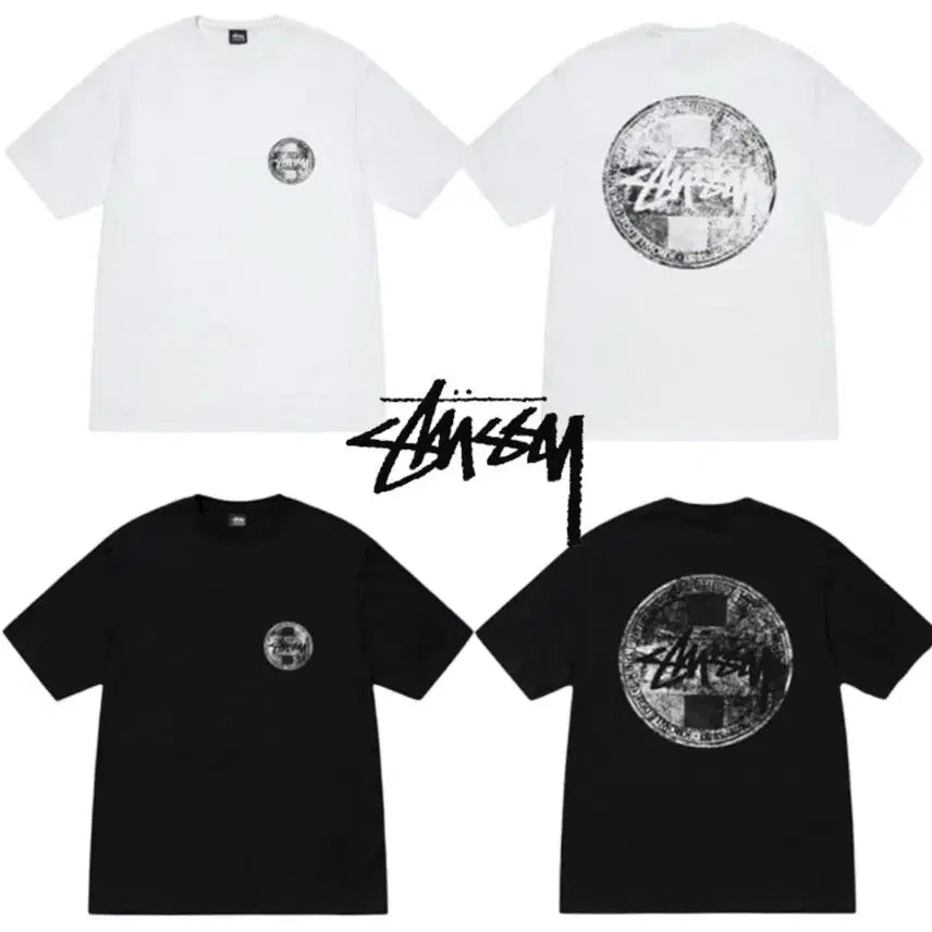 [SOLD OUT] 스투시 스탬프 원형 닷 반팔티