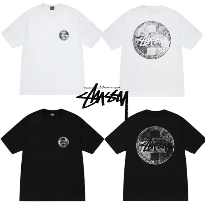 [SOLD OUT] 스투시 스탬프 원형 닷 반팔티