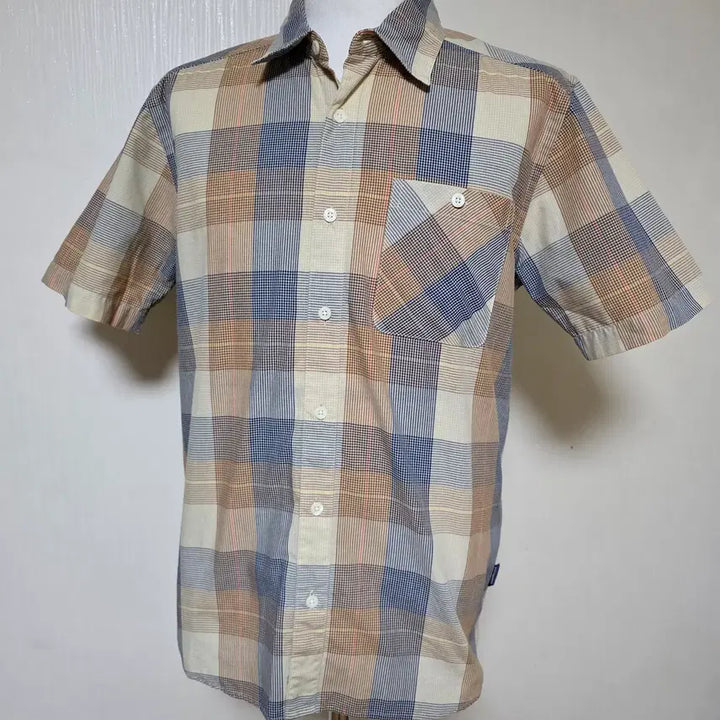 [BUNJANG] Patagonia Organic Cotton Checkered Short Sleeve Shirt (S) / 파타고니아 오가닉코튼 체크 반팔셔츠 사이즈 ( S  )