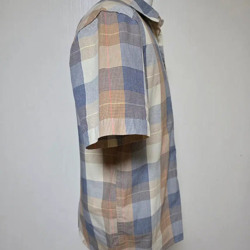 [BUNJANG] Patagonia Organic Cotton Checkered Short Sleeve Shirt (S) / 파타고니아 오가닉코튼 체크 반팔셔츠 사이즈 ( S  )