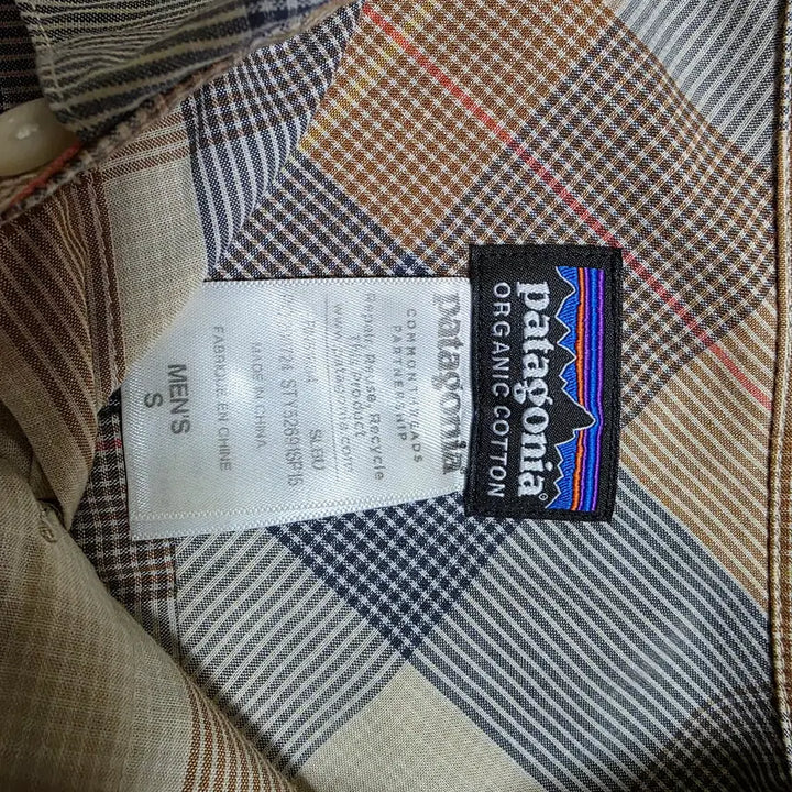 [BUNJANG] Patagonia Organic Cotton Checkered Short Sleeve Shirt (S) / 파타고니아 오가닉코튼 체크 반팔셔츠 사이즈 ( S  )
