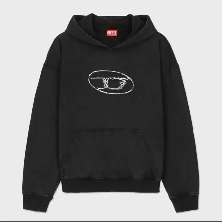 [SOLD OUT] 디젤 블랙 D로고 후드티