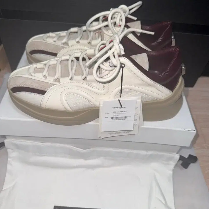 [BUNJANG] Wooyoungmi Brown Leather Low-Top Sneakers / (새상품)우영미 브라운 레더 로우탑 스니커즈 (42-270)