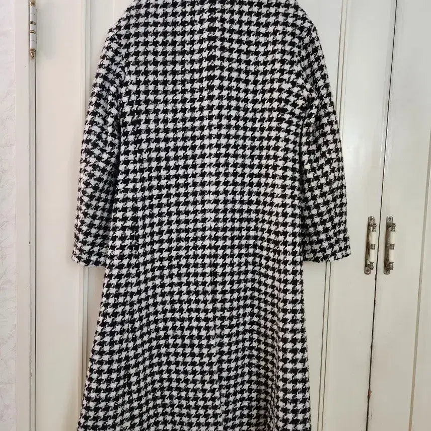 [BUNJANG] 11am Houndstooth Check Double-Breasted Long Coat / 새상품 11am 롱코트