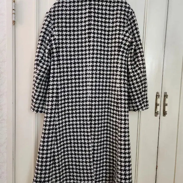 [BUNJANG] 11am Houndstooth Check Double-Breasted Long Coat / 새상품 11am 롱코트