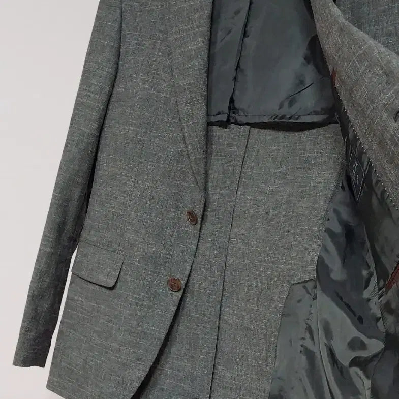 [BUNJANG] STCO Black Label Linen Blazer Jacket for Men / STCO 블랙라벨 마 자켓 블레이저 95 남자 마이 남성