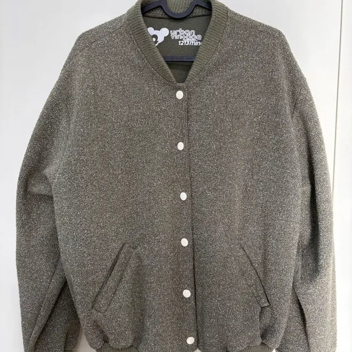 [BUNJANG] Urban Vintage Cropped Bomber Jacket Khaki / 어반빈티지 봄버 자켓 카키