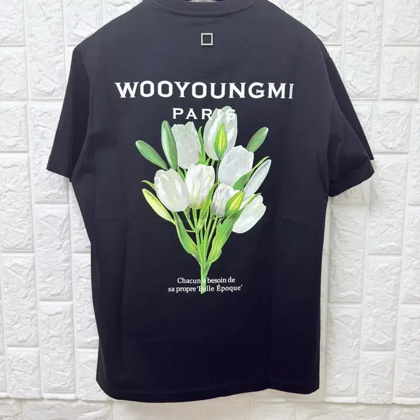 [SOLD OUT] (새상품)우영미 플라워 프린트 백로고 티셔츠 (5장일괄 구매시 이상품 드