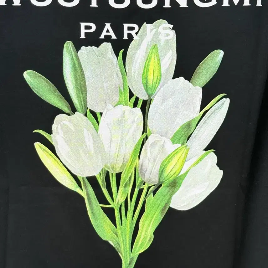 [SOLD OUT] (새상품)우영미 플라워 프린트 백로고 티셔츠 (5장일괄 구매시 이상품 드