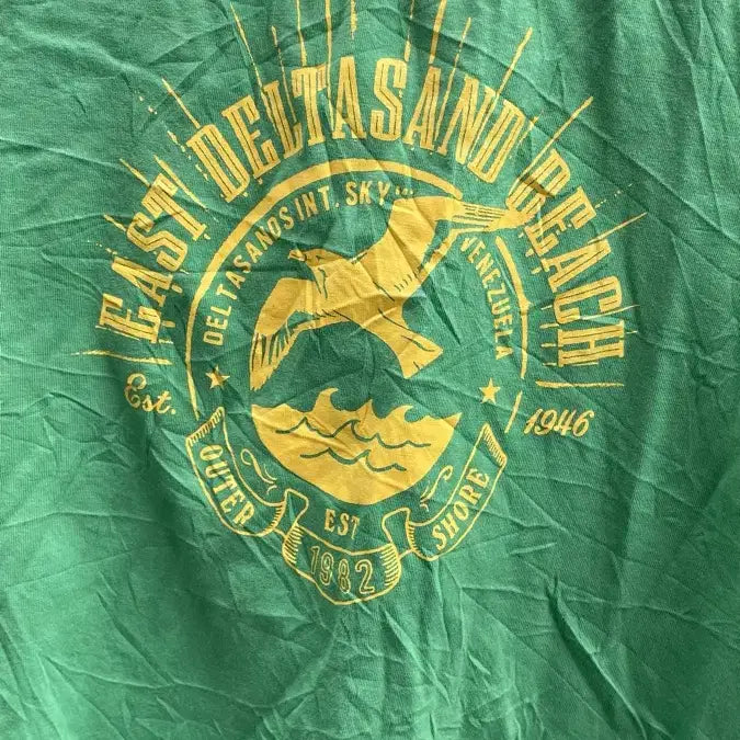 [BUNJANG] H&amp;M Delta Sand Beach T-Shirt Green / 00s H&amp;M 델타샌드 비치 반팔 티셔츠 그린
