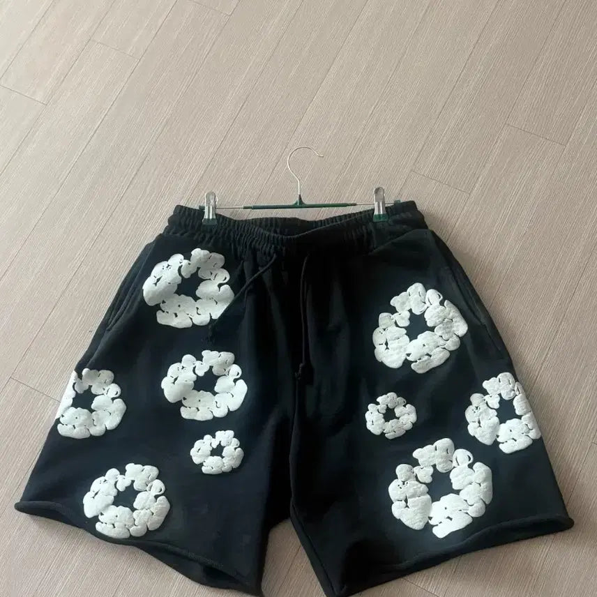 [BUNJANG] Denim Tears Cottonless Sweat Shorts Black XL / 데님티어스 반바지