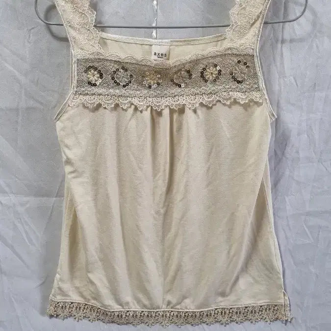 [BUNJANG] axes femme Lace Sleeveless Top / 엑시즈팜 axes femme 레이스 끈나시 슬리브리스