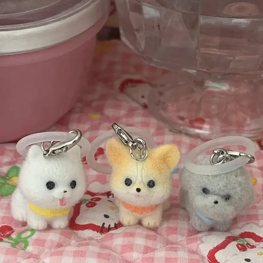 [BUNJANG] Miniature Dog Strap Gacha Keychain (Bichon, Welsh Corgi) / 미니 강아지 메지루시 일본 비숑 웰시코기 멍멍이 스트랩 가챠 키링