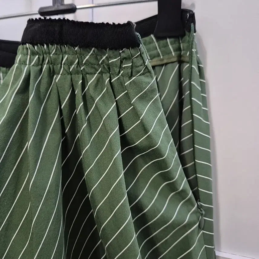 [BUNJANG] Time Stripe Flare Long Skirt / 타임 스트라이프 플레어 롱스커트