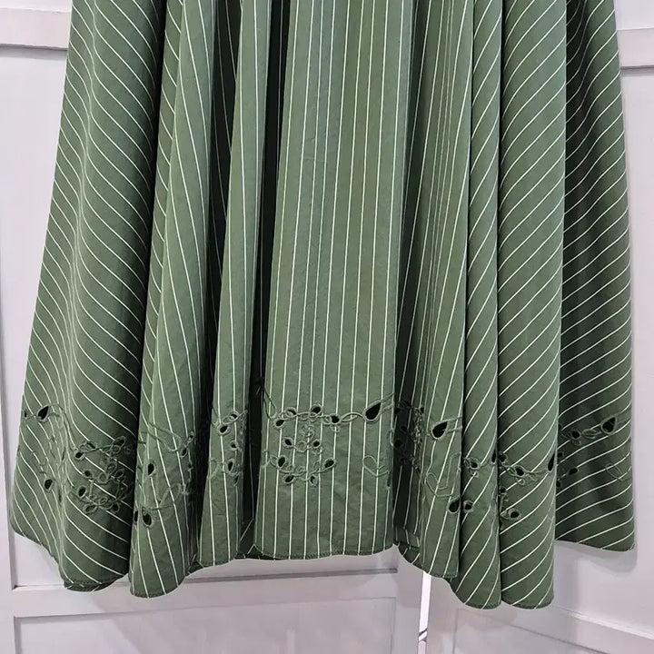 [BUNJANG] Time Stripe Flare Long Skirt / 타임 스트라이프 플레어 롱스커트