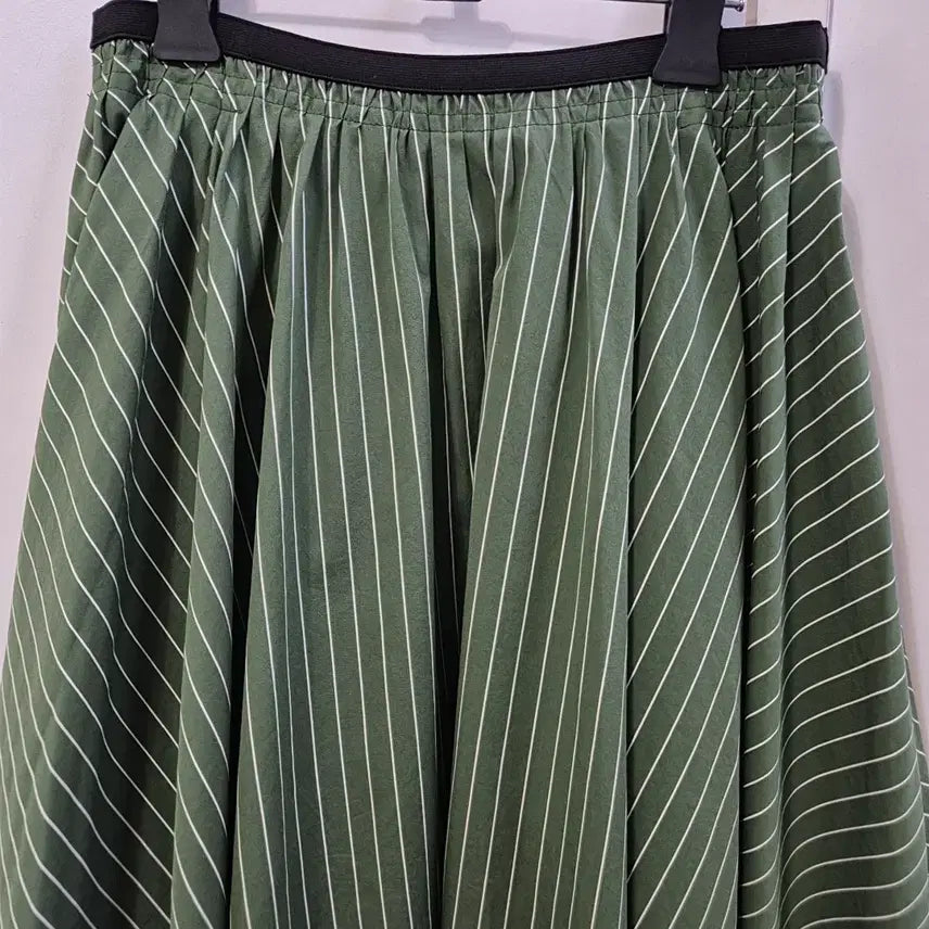 [BUNJANG] Time Stripe Flare Long Skirt / 타임 스트라이프 플레어 롱스커트