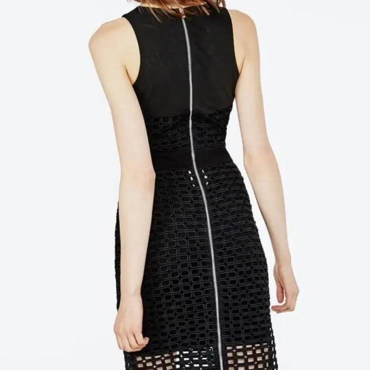[BUNJANG] Maje Punching Black Dress / 마쥬 펀칭 블랙 원피스